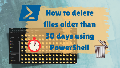How to delete files older than 30 days using PowerShell Banner