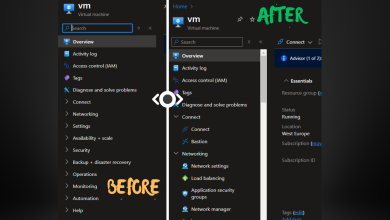 How to expand all headers in the Azure portal service menu banner
