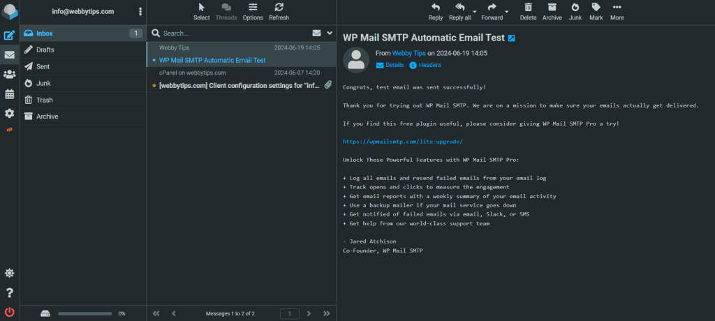 Roundcube webmail client