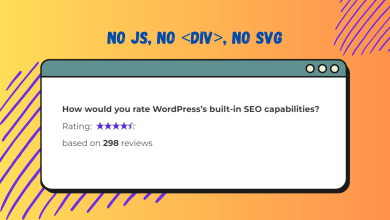 Semantic yet seo friendly rating stars banner