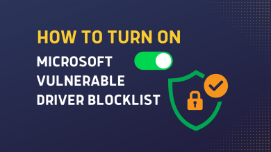 how to turn on microsoft vulnerable driver blocklist banner